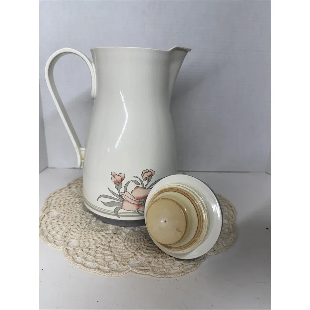 Vintage 1984 Thermos Coffee Butler Floral Ellie 820 West Germany 32 Ounce Carafe